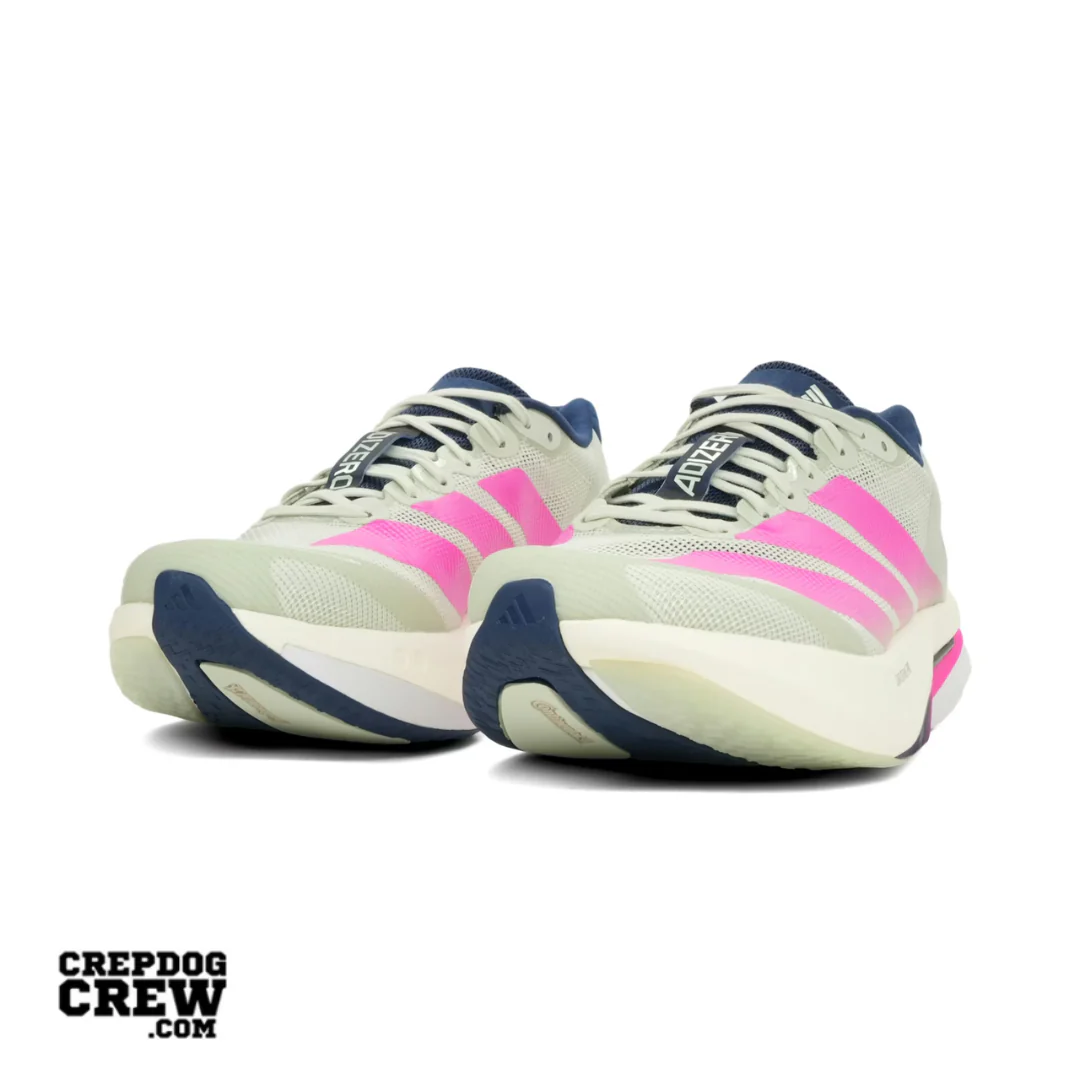 adidas Adizero Boston 13 Linen Green Shock Pink - Image 2