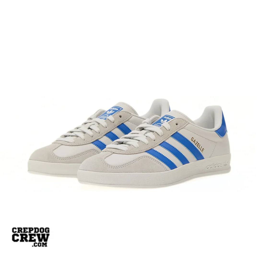 adidas Gazelle Indoor Crystal White Blue Grey - Image 2