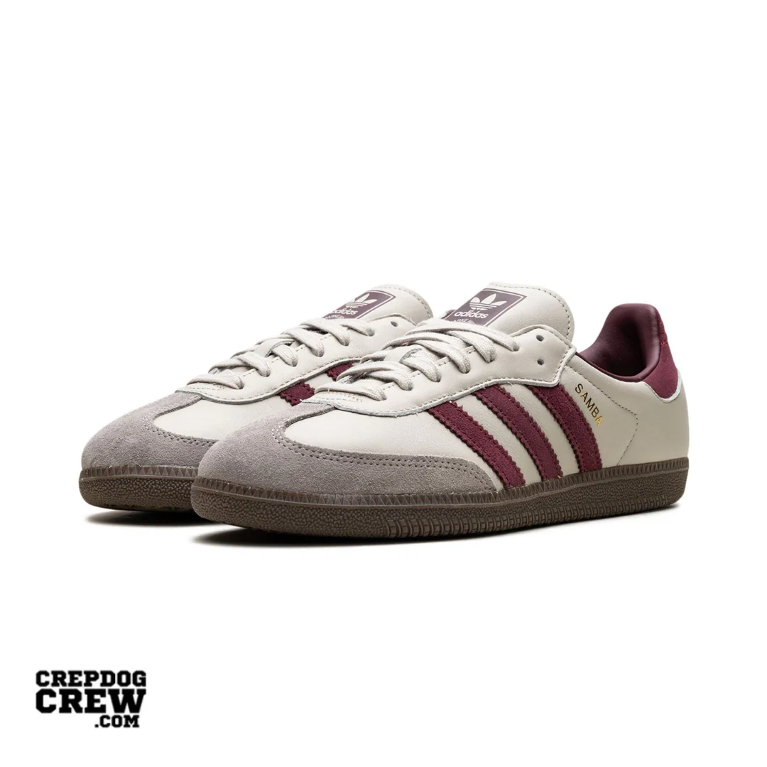 adidas Samba OG Putty Grey Maroon - Image 2
