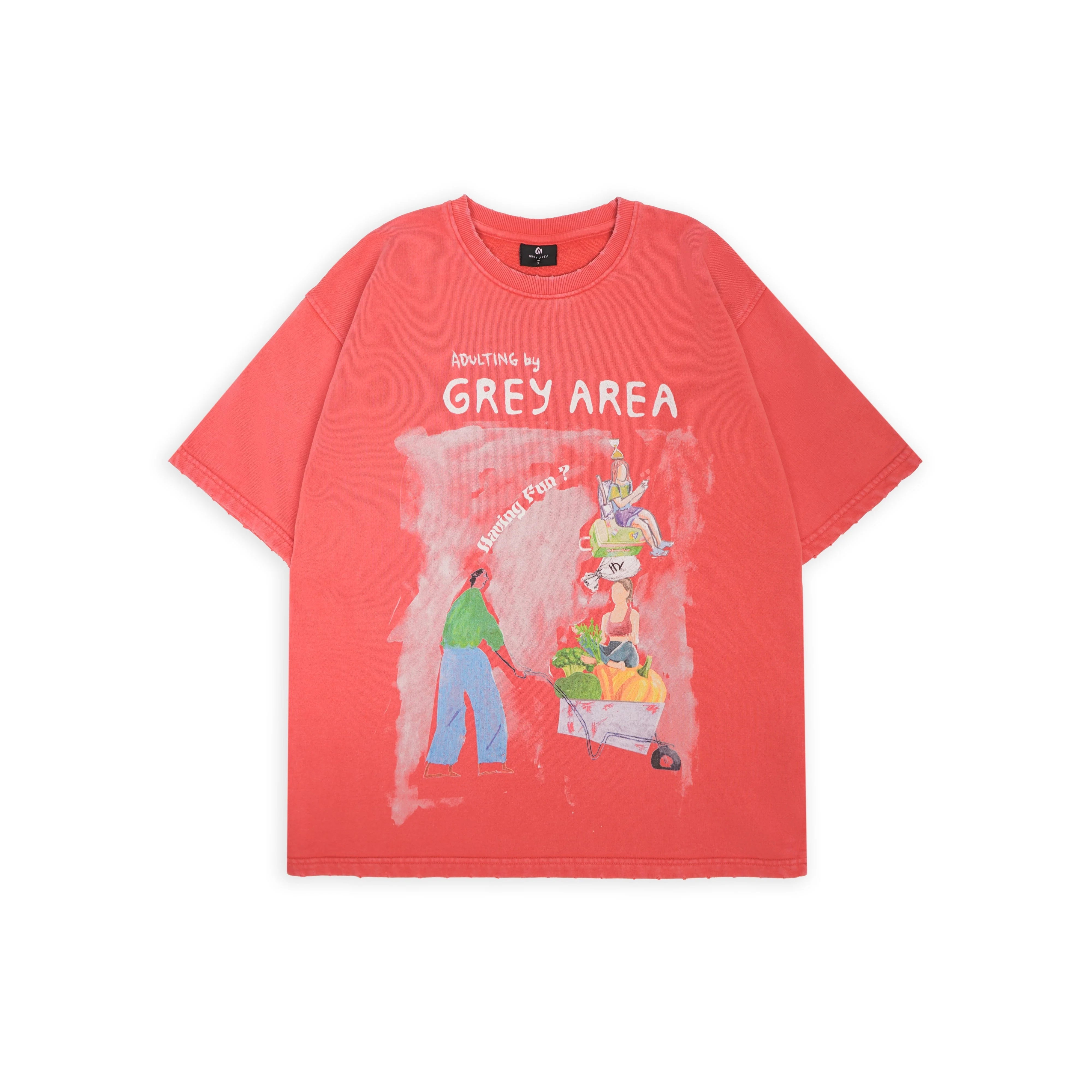 ADULTING T-SHIRT (SCARLET)