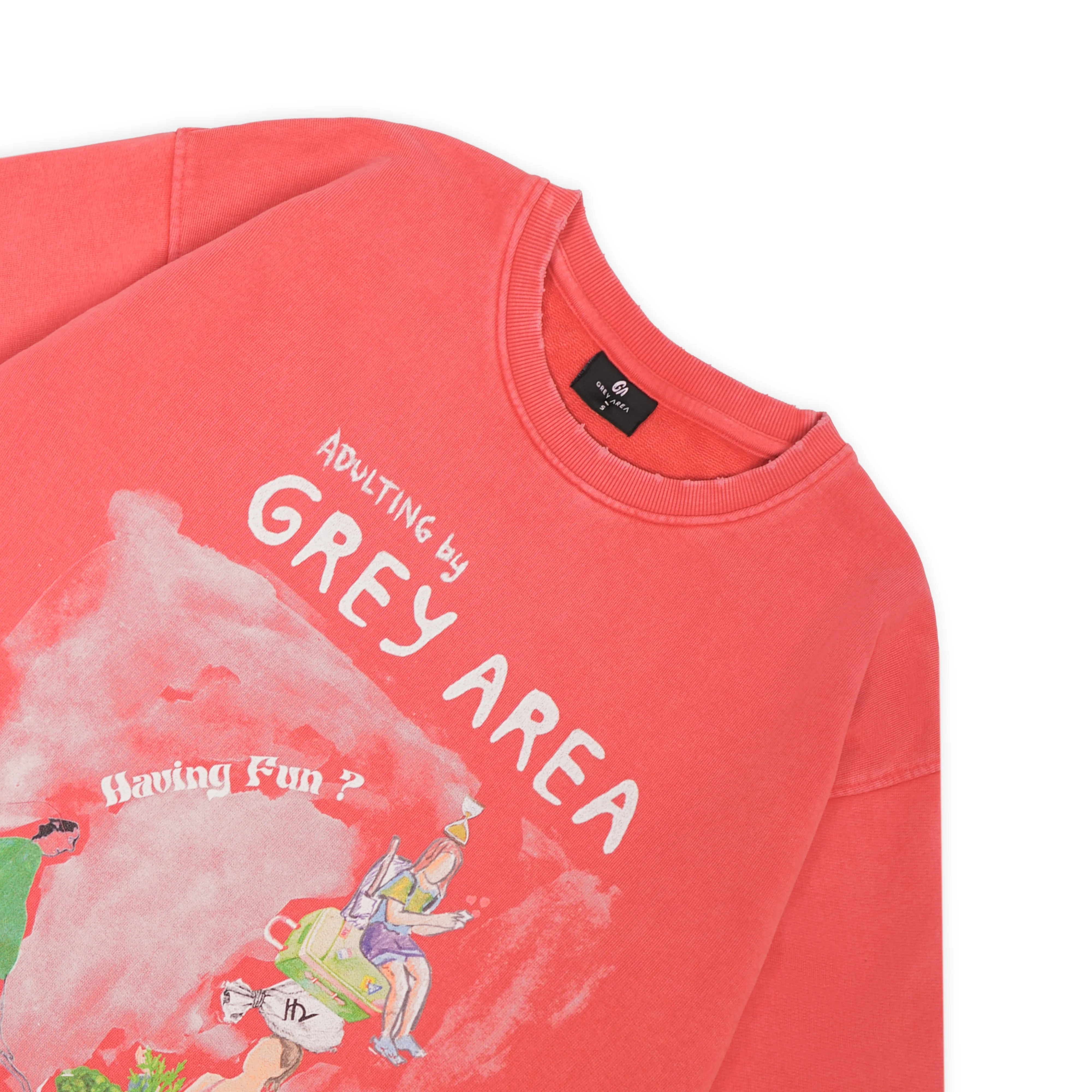 ADULTING T-SHIRT (SCARLET) - Image 3