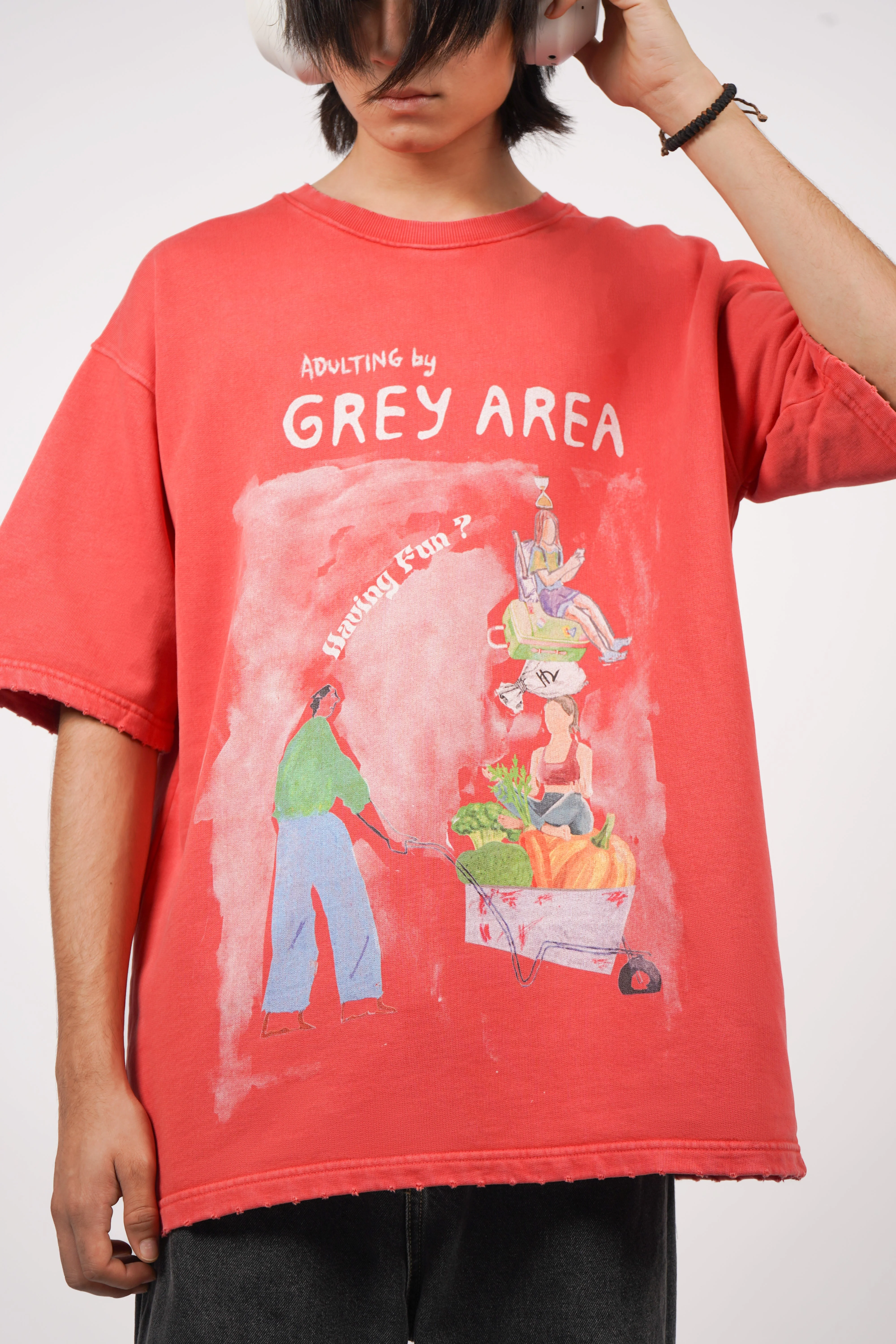ADULTING T-SHIRT (SCARLET) - Image 4