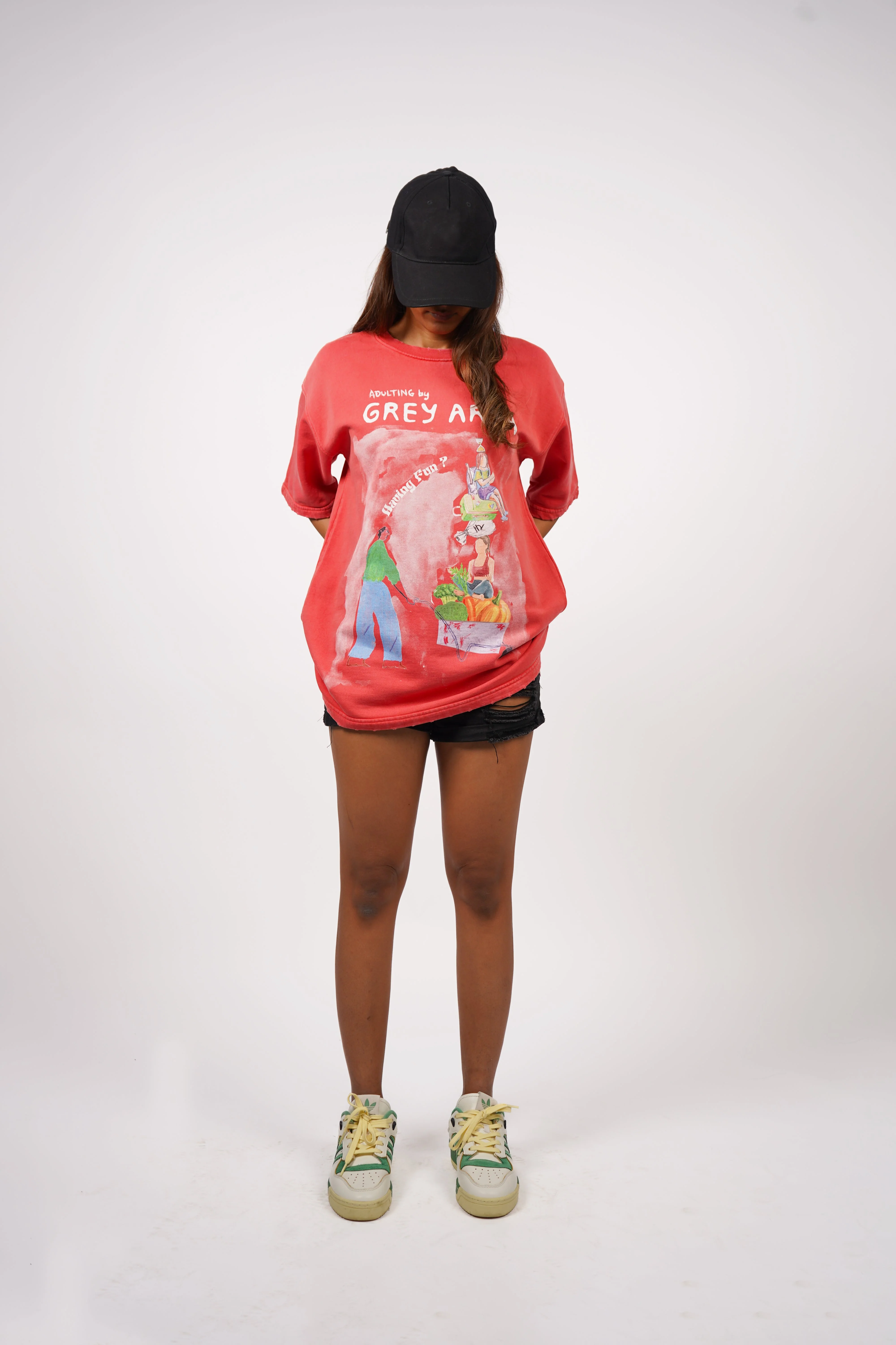 ADULTING T-SHIRT (SCARLET) - Image 6