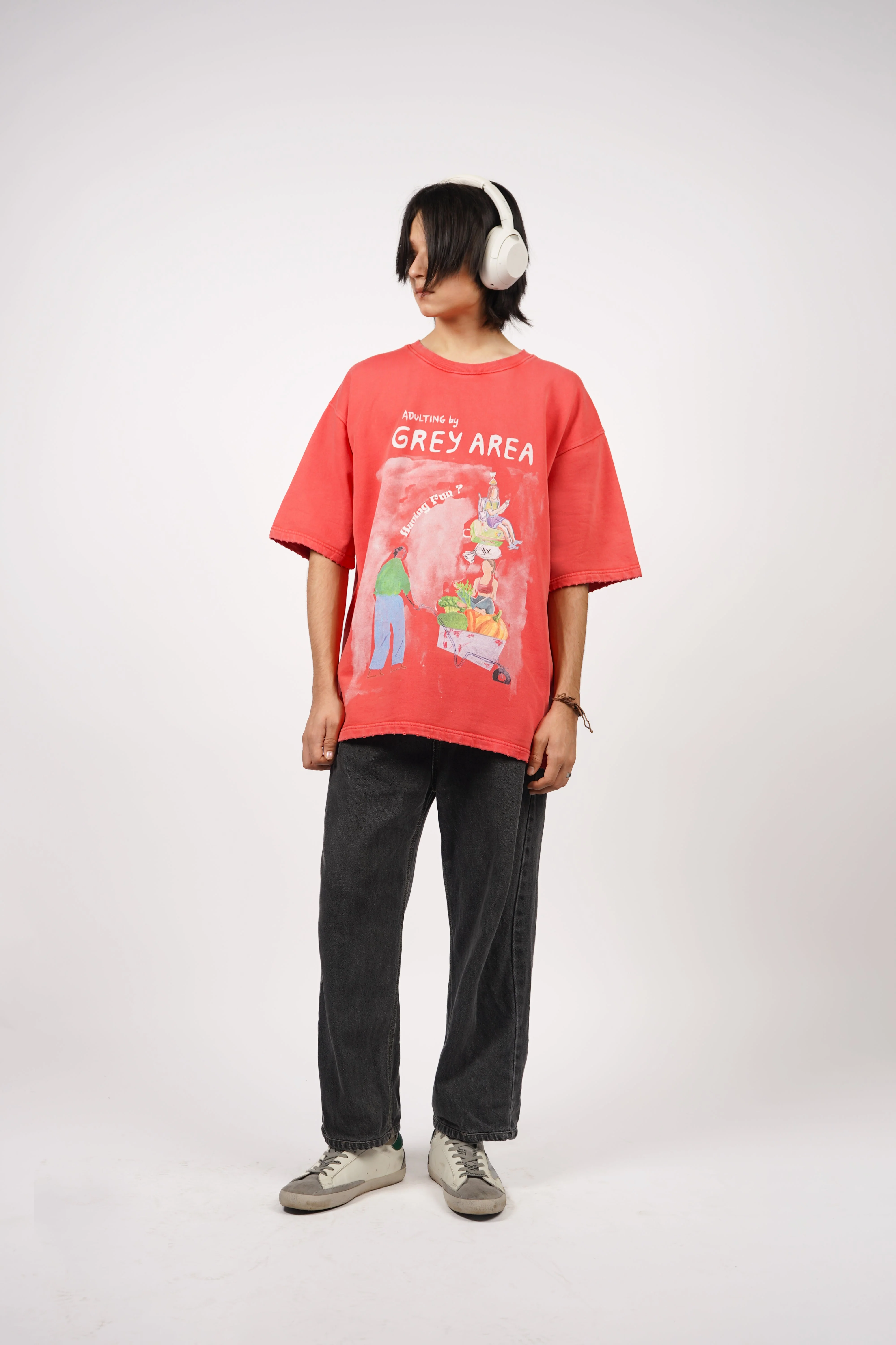 ADULTING T-SHIRT (SCARLET) - Image 8