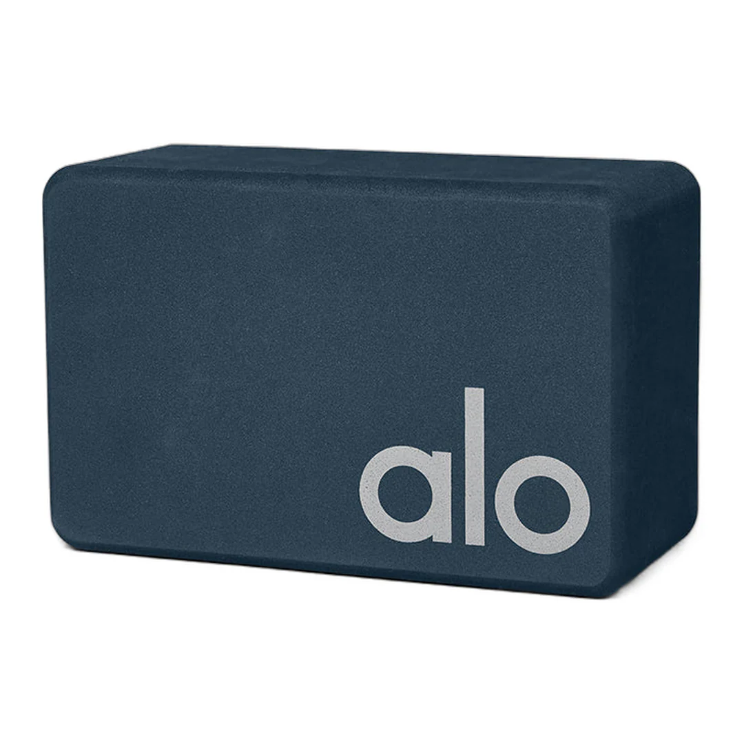 alo Uplifting Yoga Block - Eclipse/Silver - Image 2