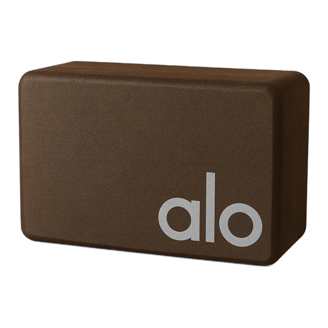 alo Uplifting Yoga Block - Espresso/Silver - Image 2
