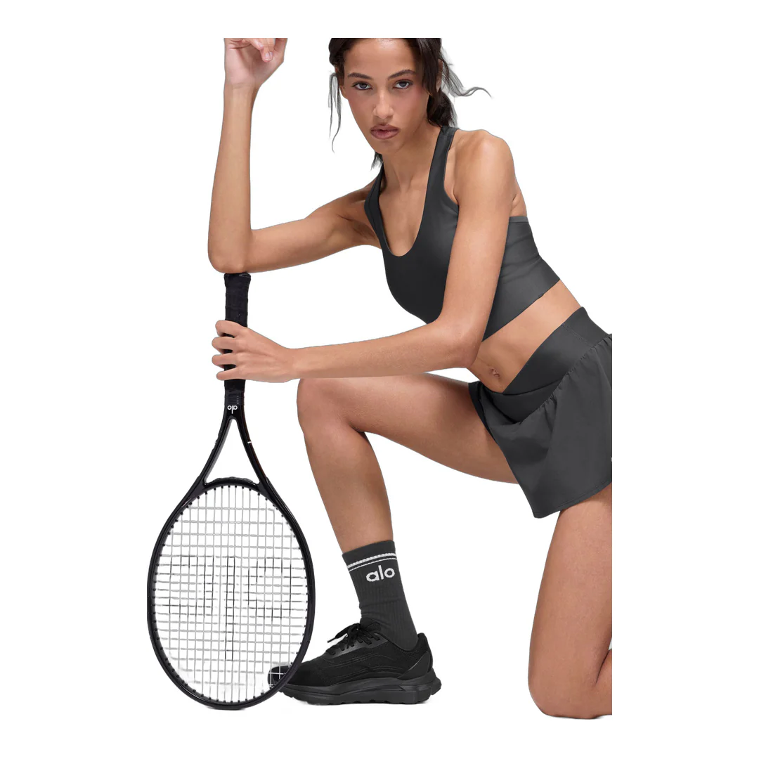 alo Unisex Throwback Sock - Anthracite/White - Image 2