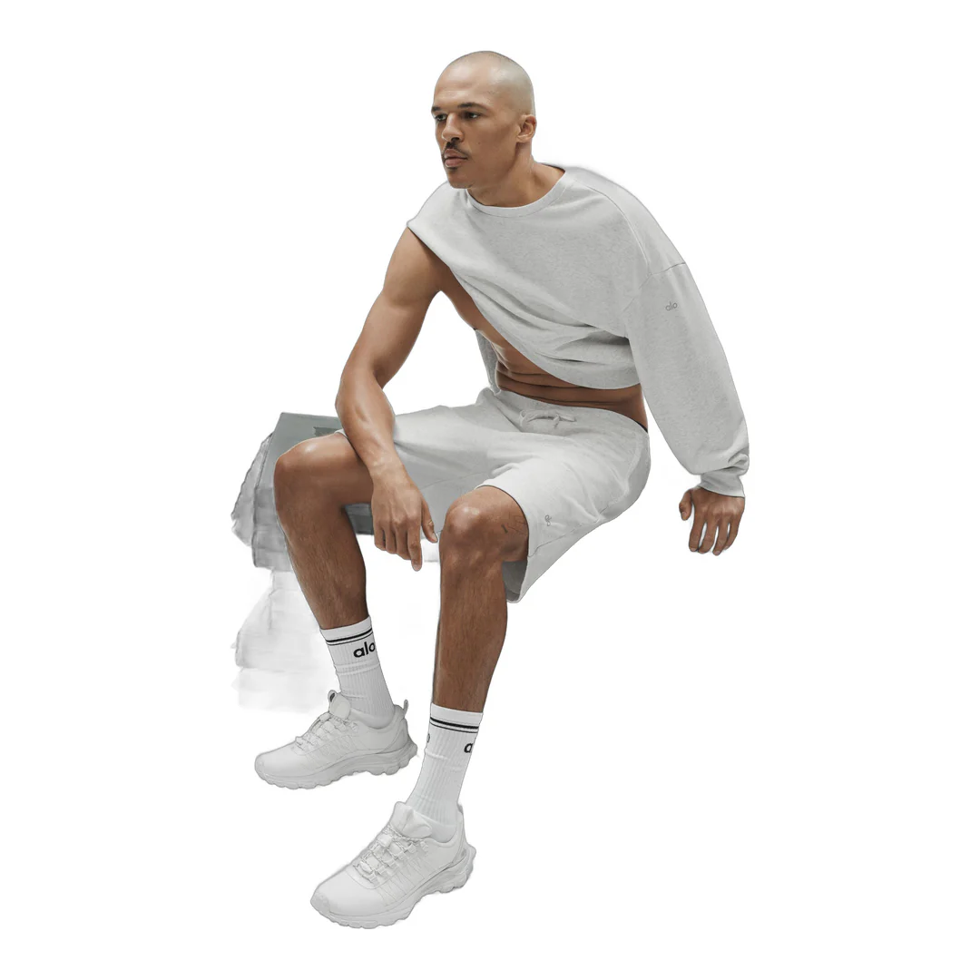 alo Unisex Throwback Sock - White/Black - Image 2