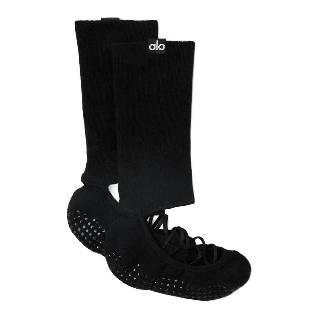 alo Women's Strappy Siren Grip Sock - Black - Image 3