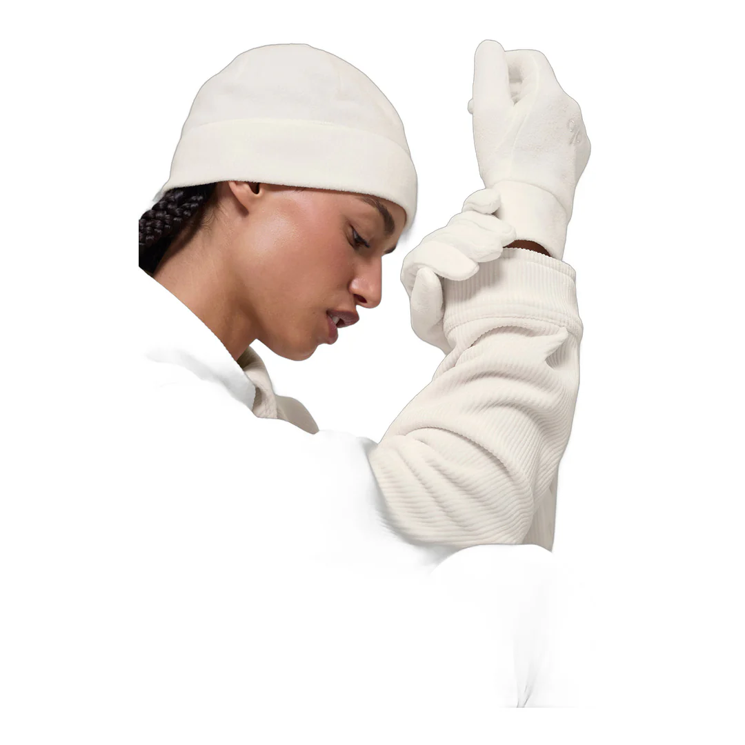 alo Performance Fleece Glove - Ivory/Ivory - Image 2