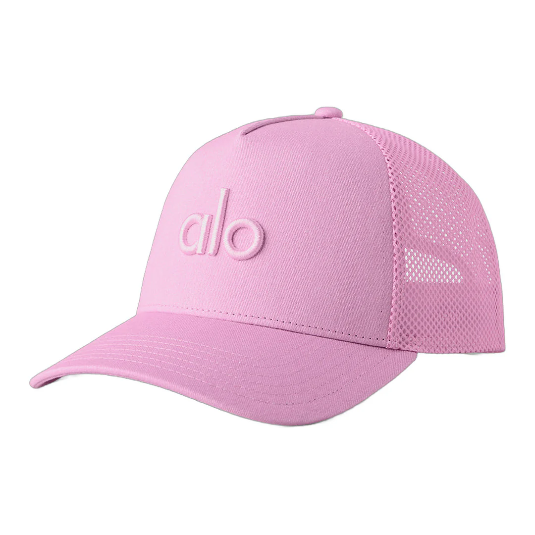 alo District Trucker Hat - Candy Heart Pink