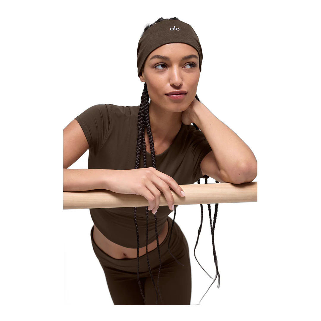 alo Performance Conquer Headband - Espresso - Image 3
