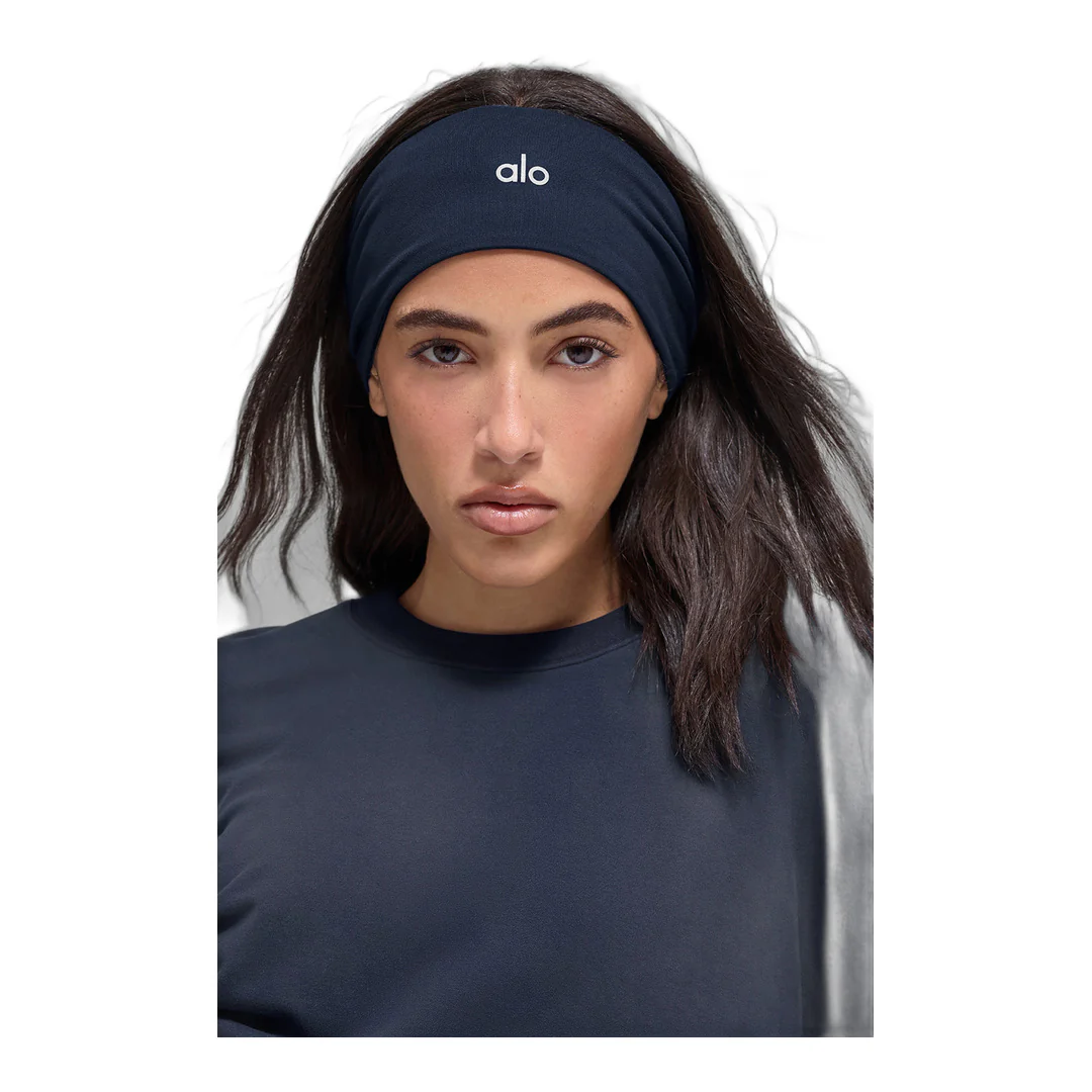 alo Performance Conquer Headband - Navy