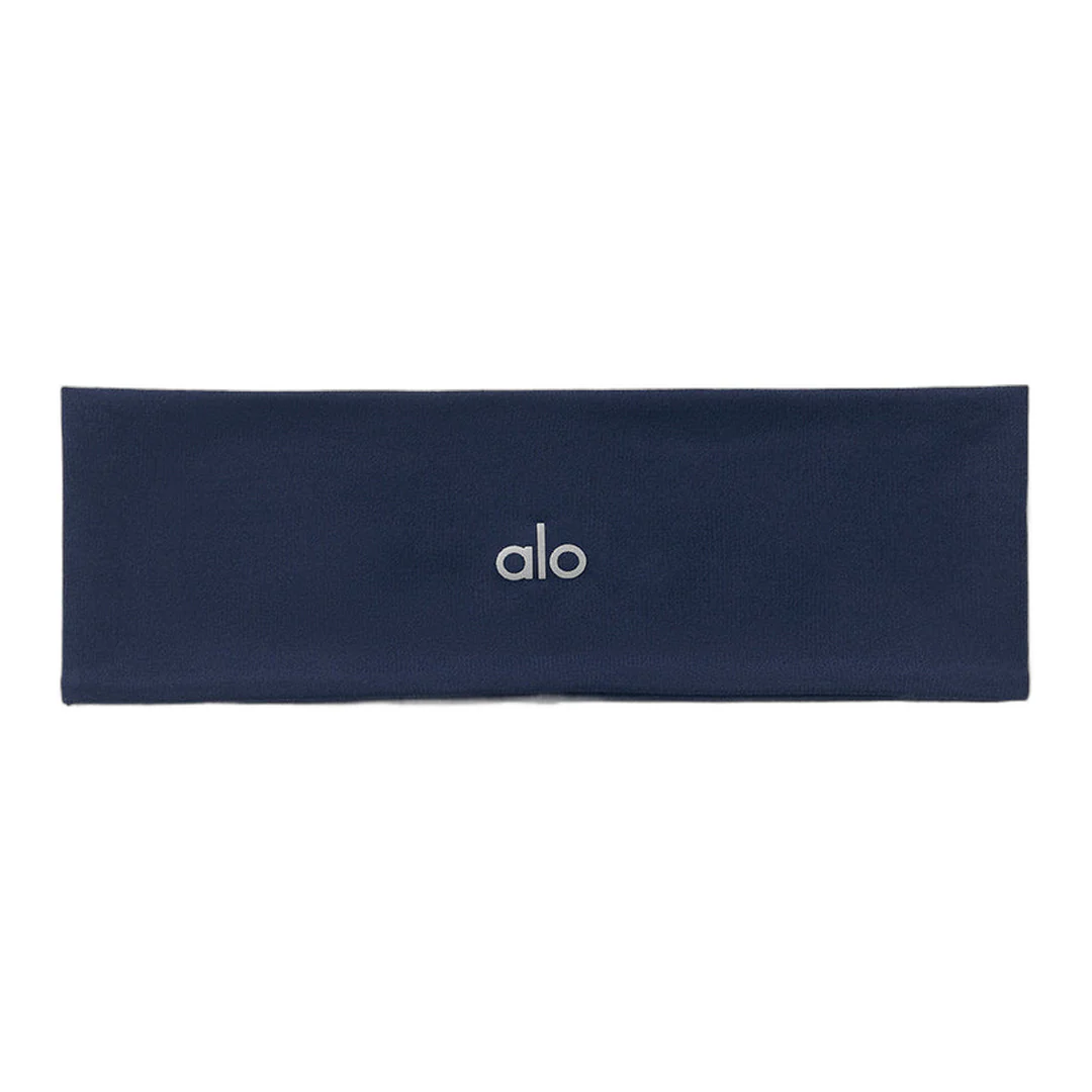 alo Performance Conquer Headband - Navy - Image 2
