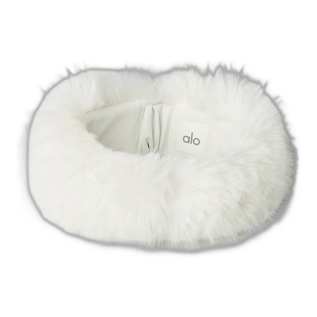 alo Opulent Faux Fur Wintersun Headband - Ivory - Image 2