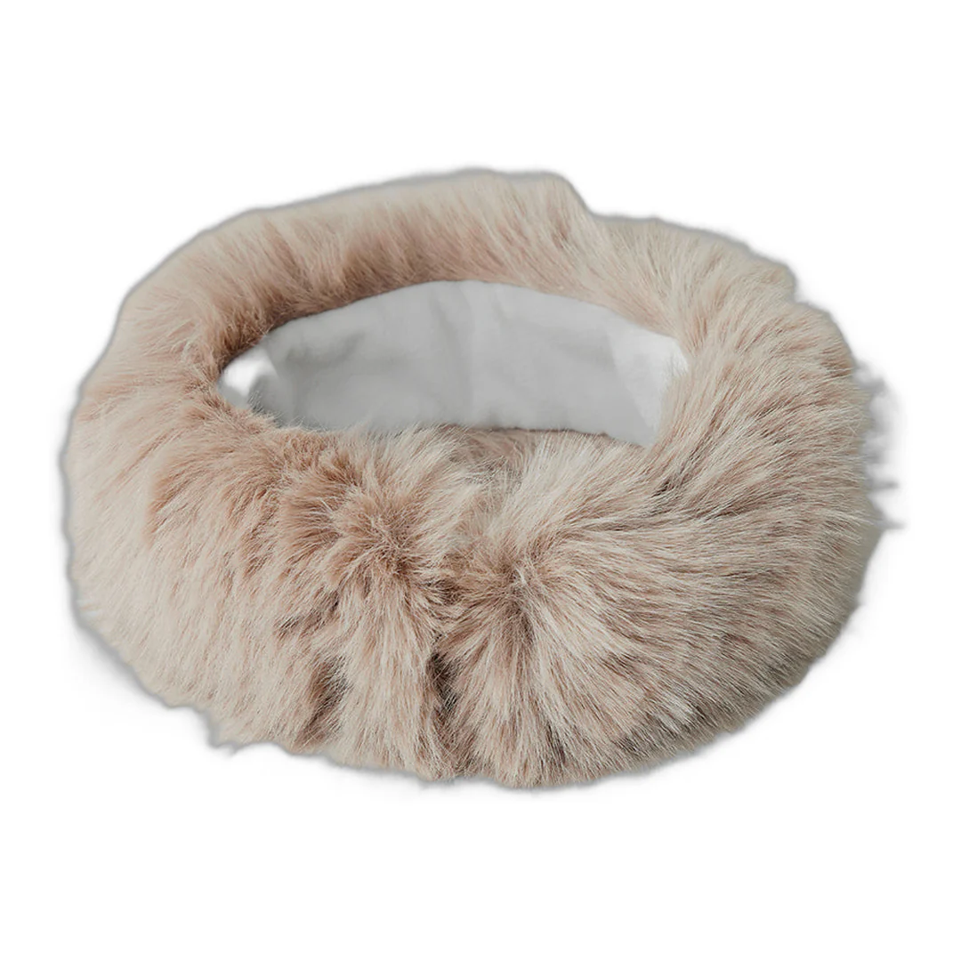 alo Opulent Faux Fur Wintersun Headband - Oat - Image 3