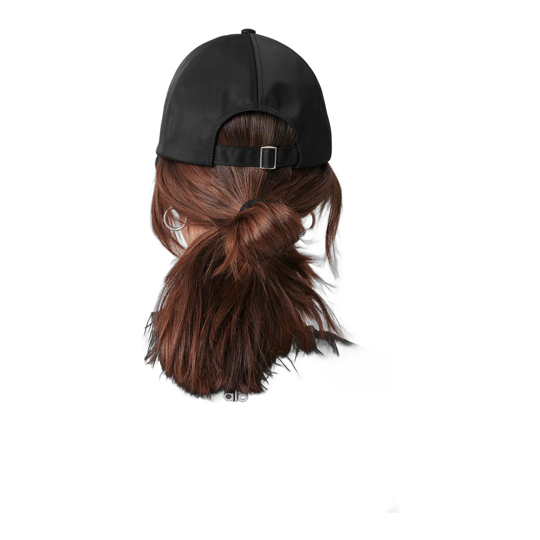 alo Satin Off-Duty Cap - Black - Image 4