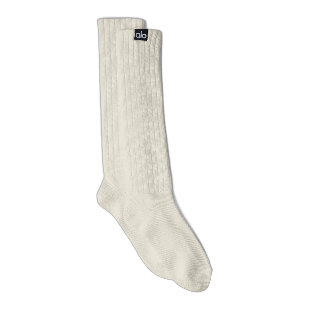 alo Unisex Scrunch Sock - Bone
