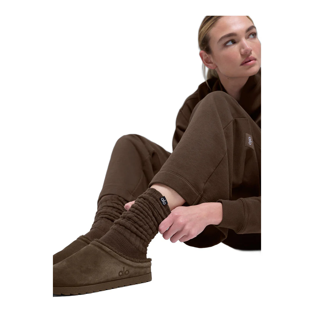 alo Unisex Scrunch Sock - Espresso - Image 2