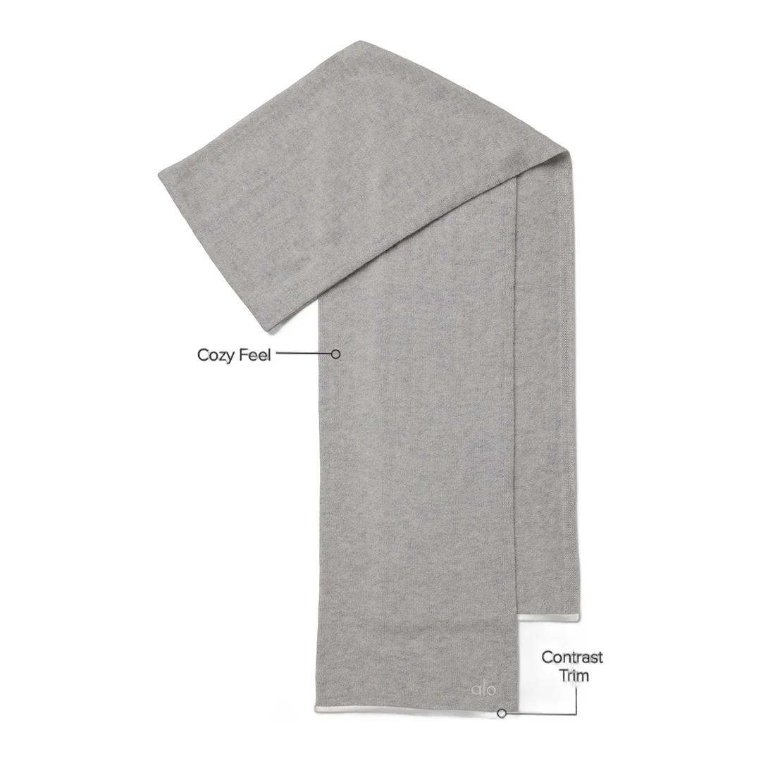 alo Cashmere Light Frosted Scarf - Light Heather Grey/Ivory - Image 2