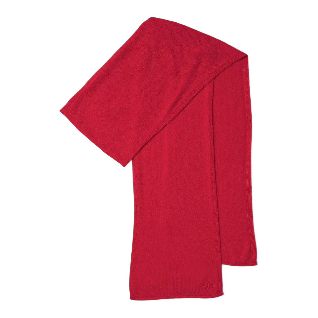 alo Cashmere Light Frosted Scarf - Red Ribbon - Image 2