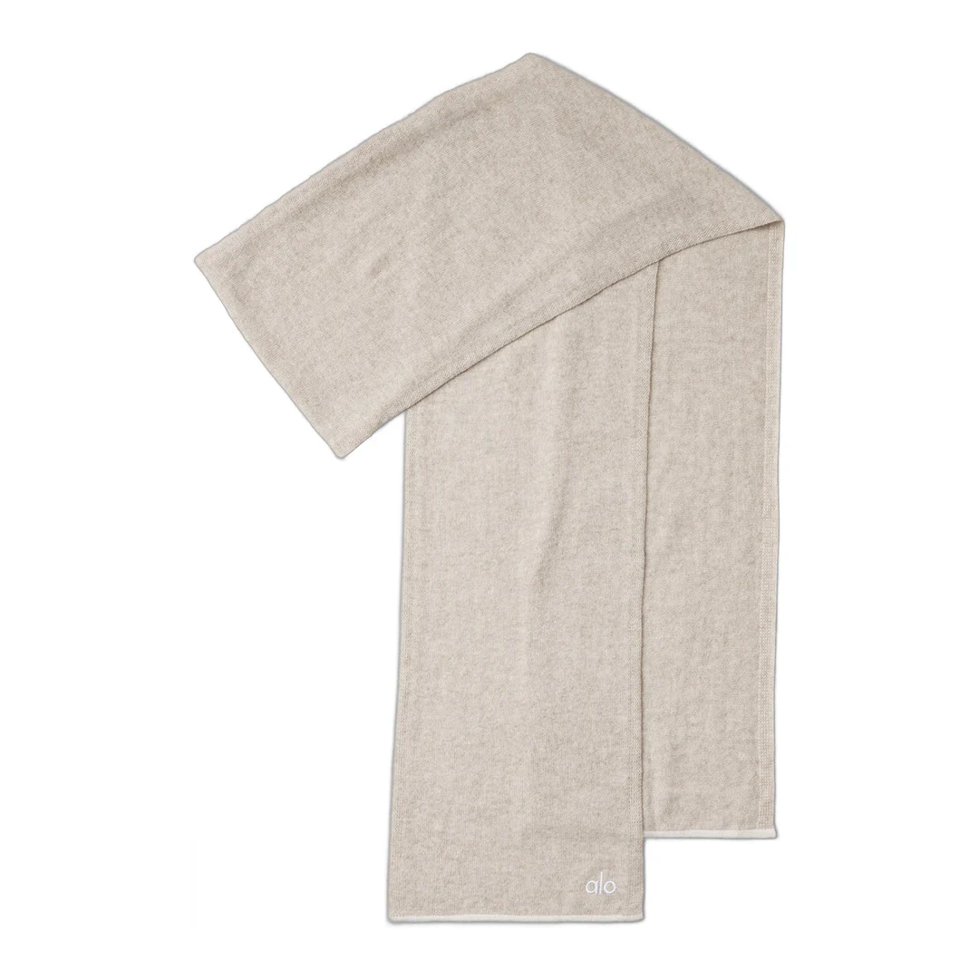 alo Cashmere Light Frosted Scarf - Winter Latte/Ivory - Image 2