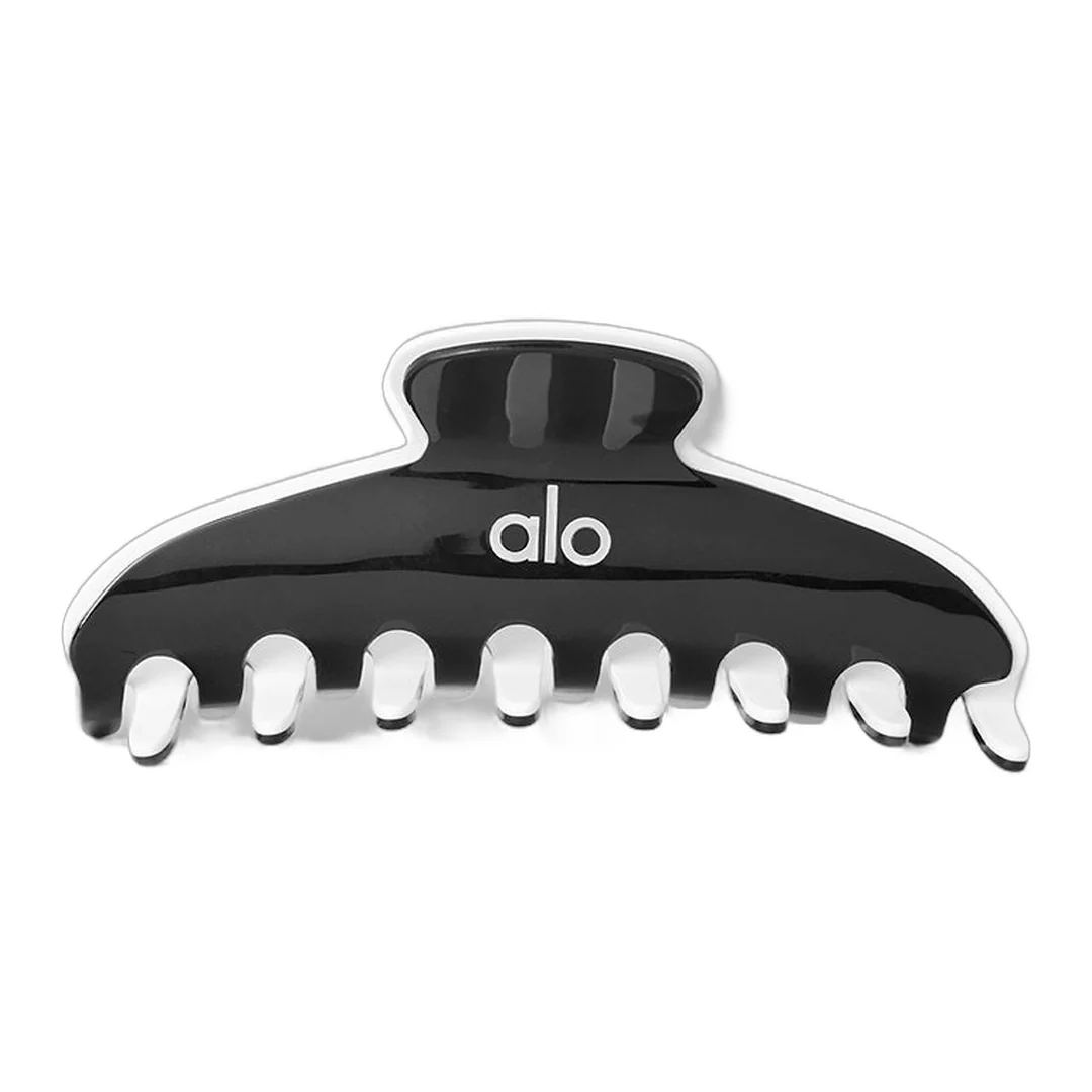 alo Outline Claw Clip - Black/White - Image 3