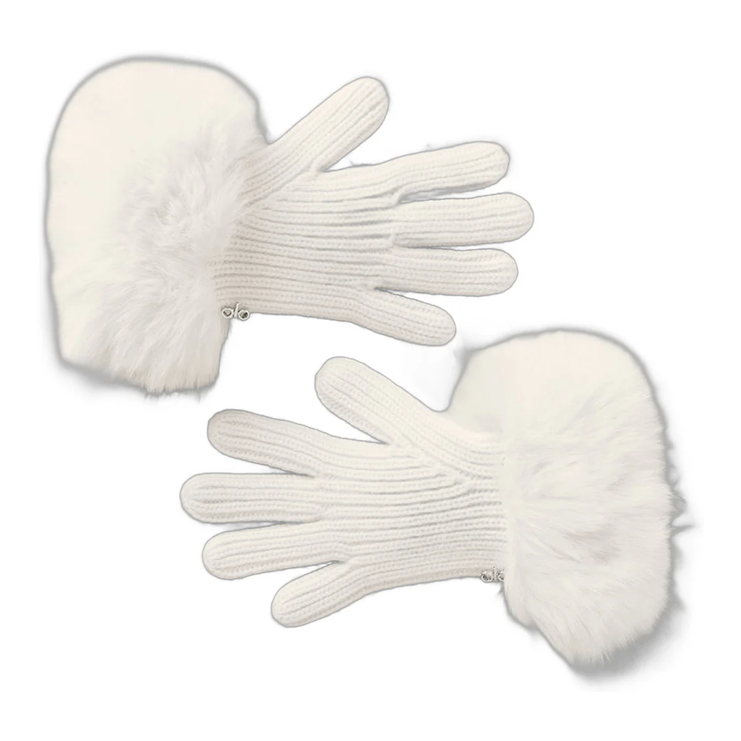 alo Courchevel Cashmere Gloves - Ivory - Image 2
