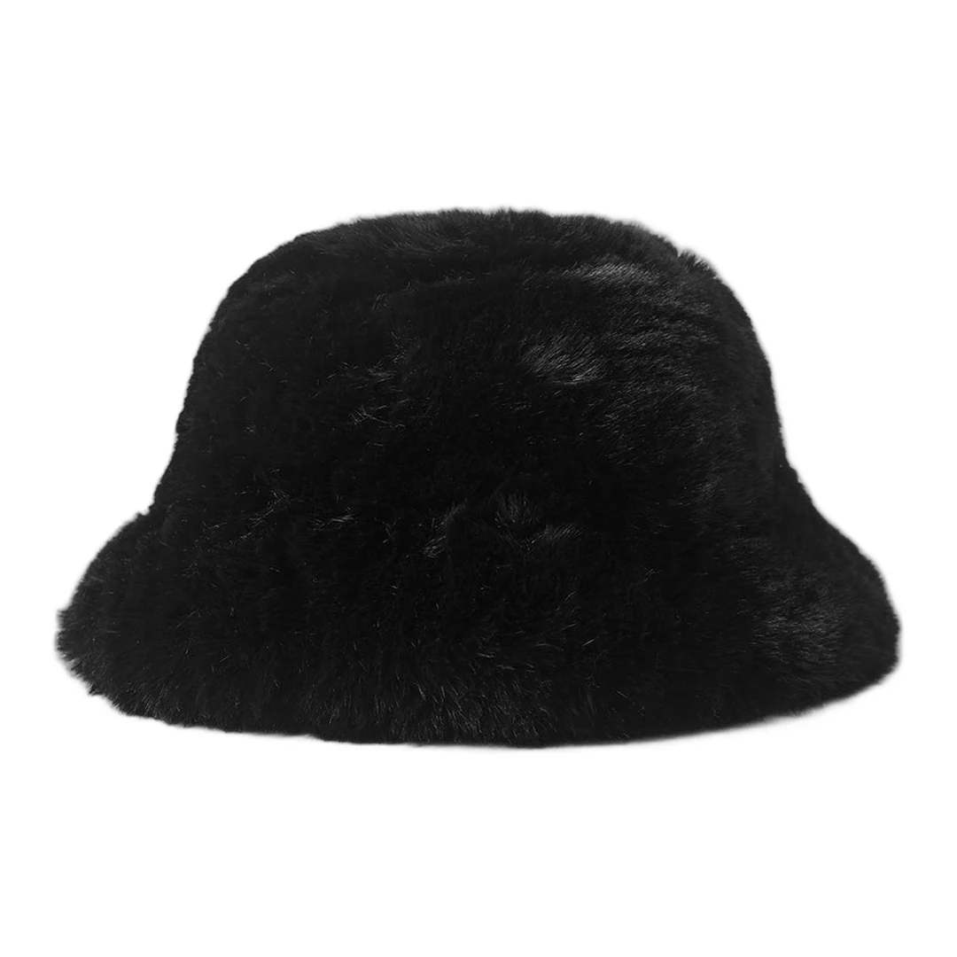 alo Faux Fur Starstruck Bucket Hat - Black - Image 2