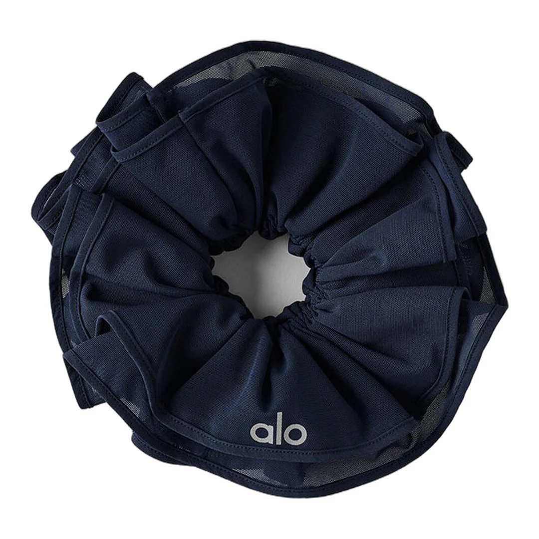 alo Mesh Sweet Nothing Oversize Scrunchie - Navy - Image 2