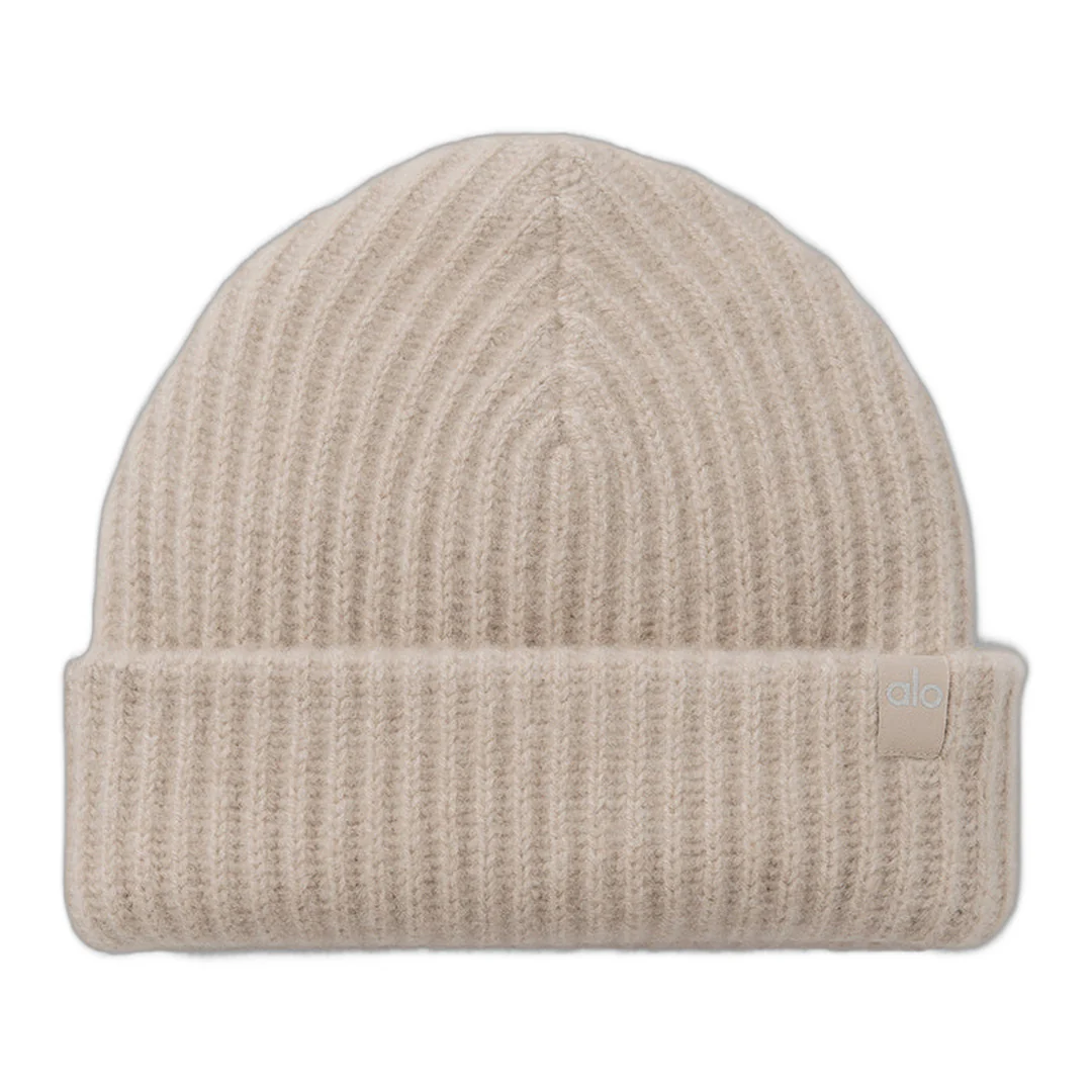 alo Courchevel Cashmere Beanie - Oat Heather - Image 2