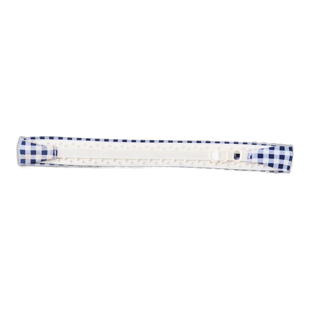 alo Gingham Airlift So Smooth Headband - Navy Gingham - Image 3