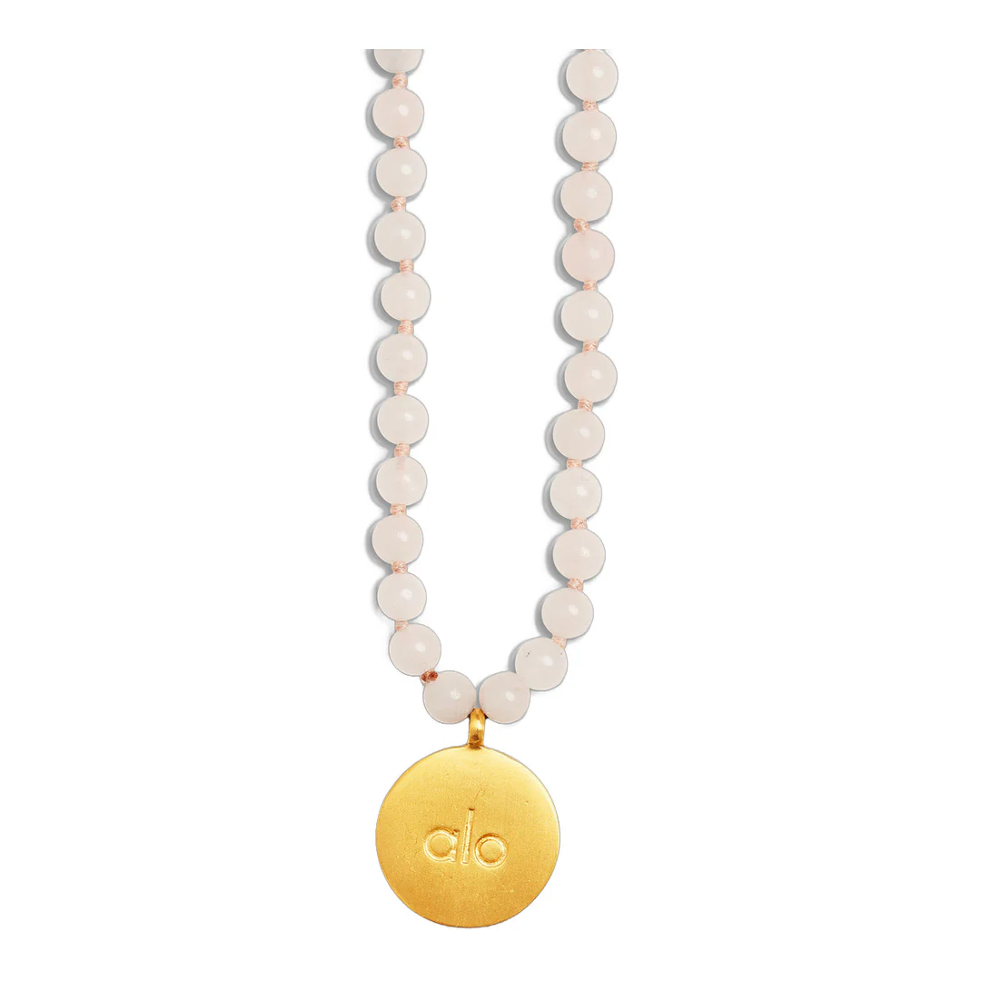 alo Rose Quartz Mala Necklace - Image 2