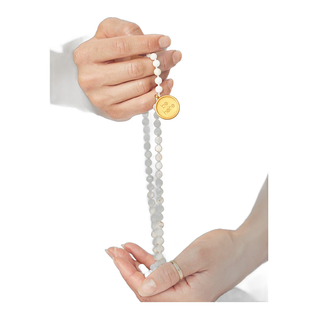 alo White Turquoise Mala Necklace - Image 3