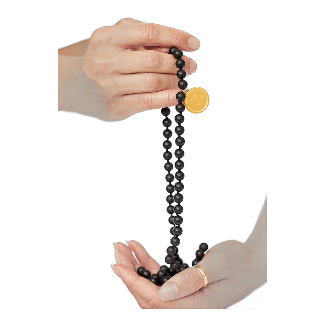 alo Black Onyx Mala Necklace - Image 4