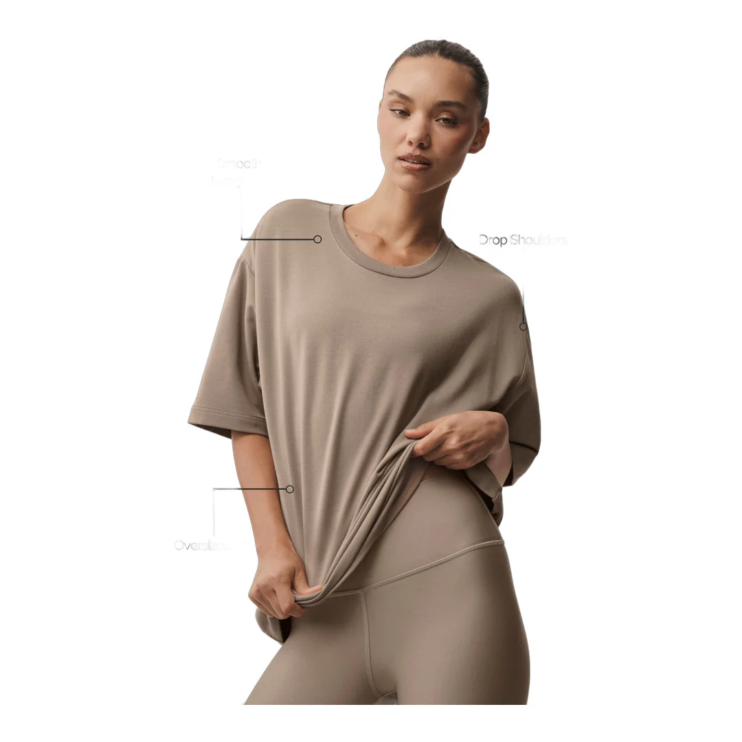 alo Double Take Short Sleeve - Gravel - Image 2