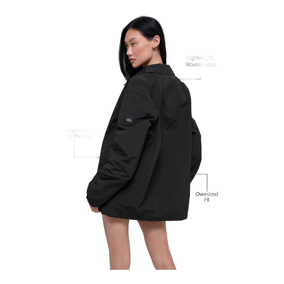 alo Torrent Overshirt - Black - Image 2