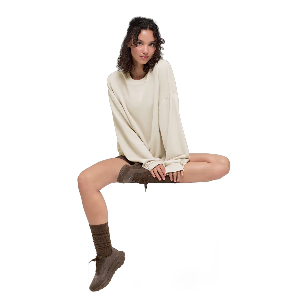 alo Chill Crew Neck Pullover - Bone - Image 4