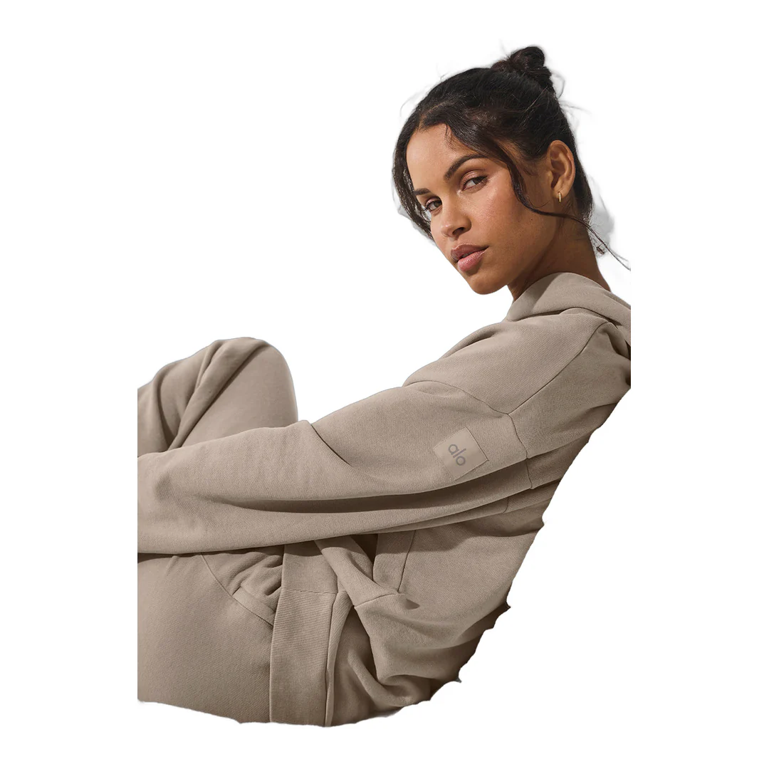 alo Chill Vintage Wash Hoodie - Gravel Wash - Image 2