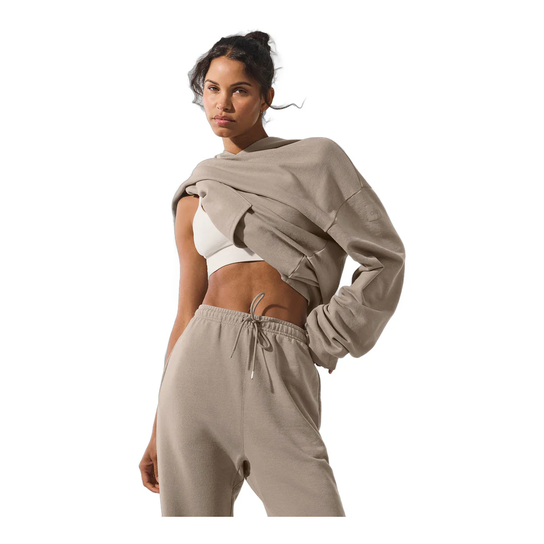 alo Chill Vintage Wash Hoodie - Gravel Wash - Image 3