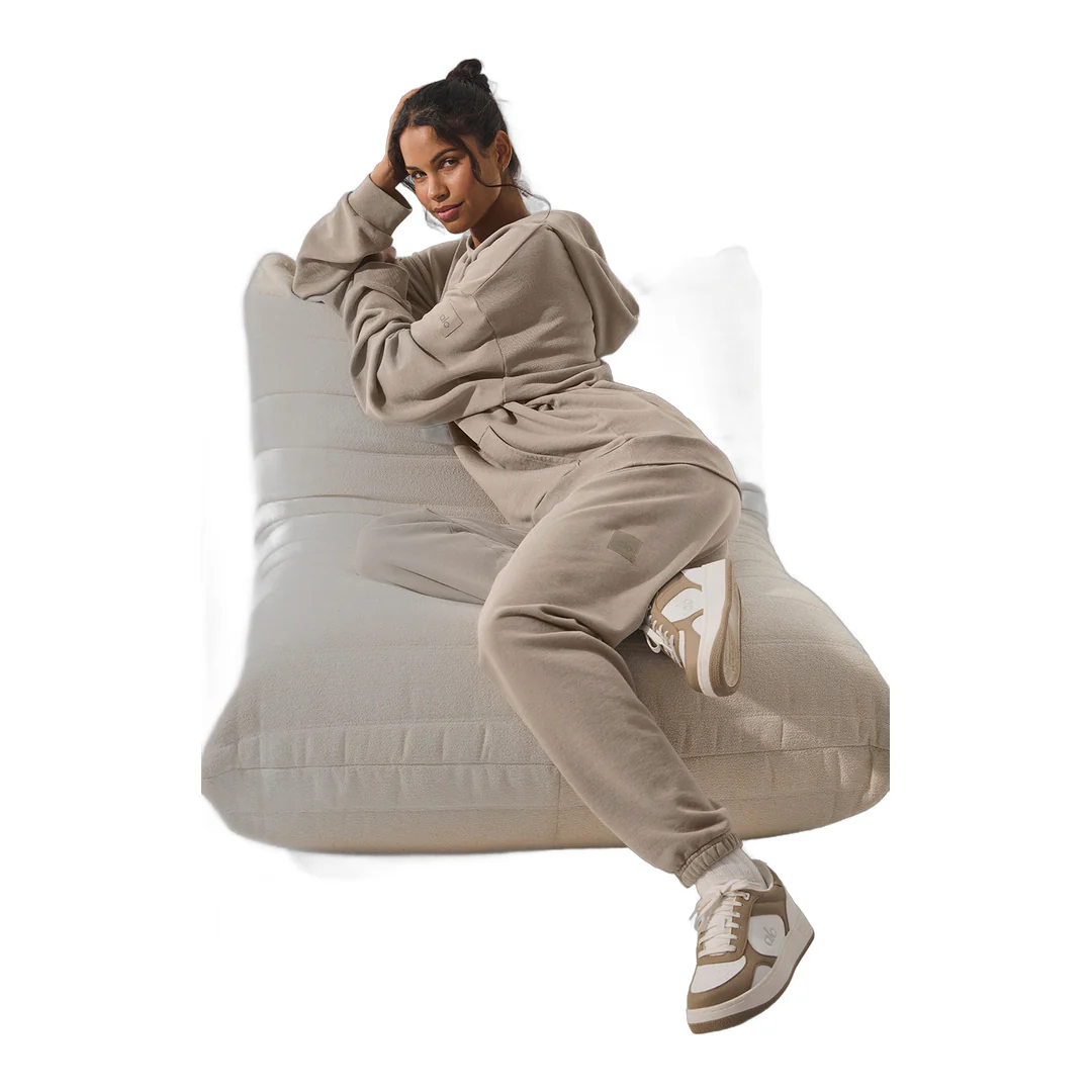 alo Chill Vintage Wash Hoodie - Gravel Wash - Image 4
