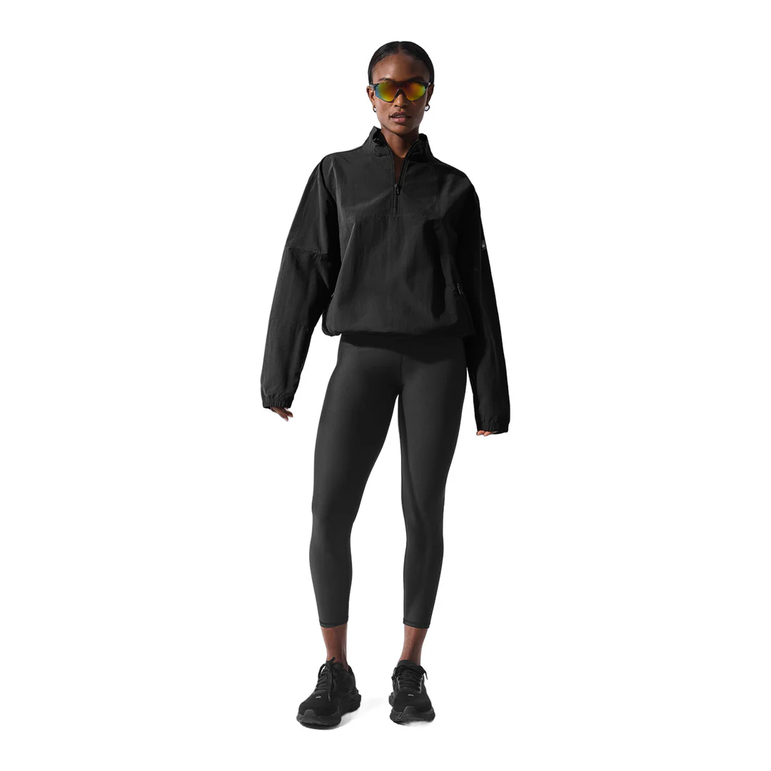 alo Light Weight Takeaway Track Pullover - Black - Image 4