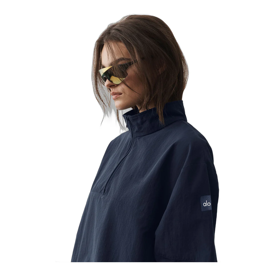 alo Light Weight Takeaway Track Pullover - Navy - Image 4