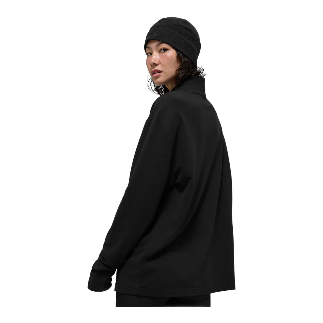 alo Double Take Long Sleeve 1/4 Zip - Black - Image 3