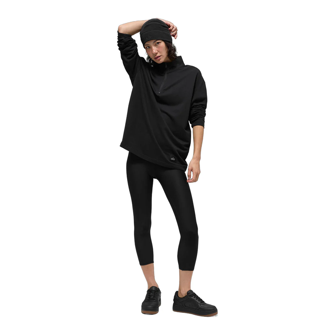 alo Double Take Long Sleeve 1/4 Zip - Black - Image 5
