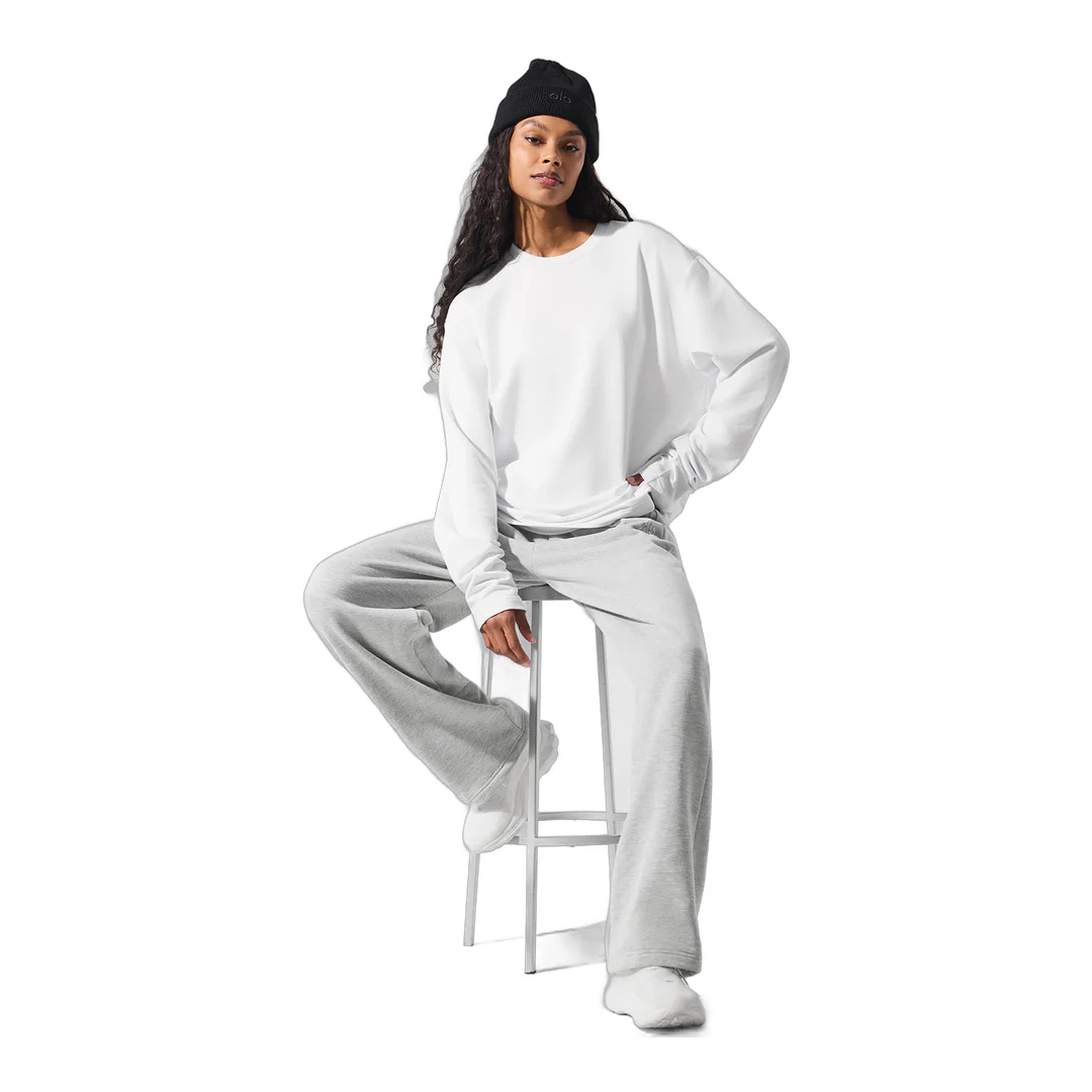 alo Double Take Long Sleeve Crew - White - Image 3