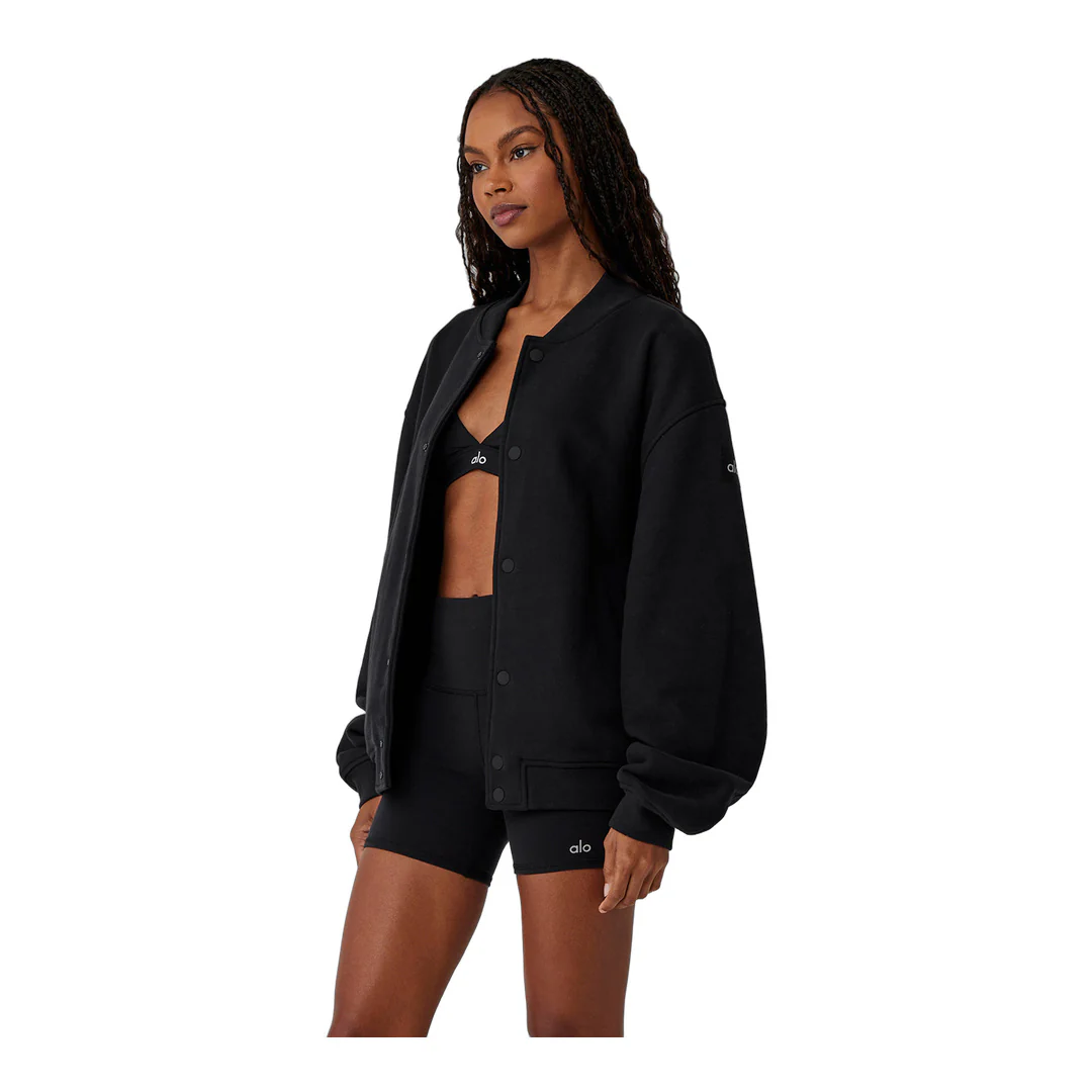 alo Renown Varsity Jacket - Black - Image 3