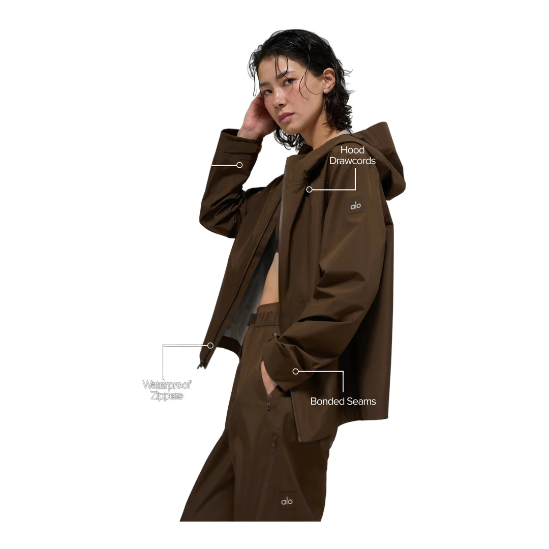 alo Alpha Shell Jacket - Espresso - Image 2