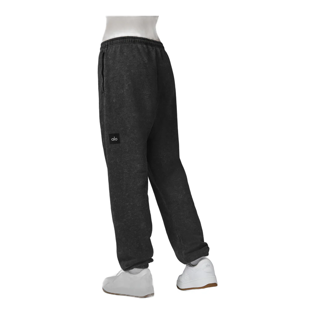 alo Chill Vintage Wash Sweatpant - Black Wash - Image 3