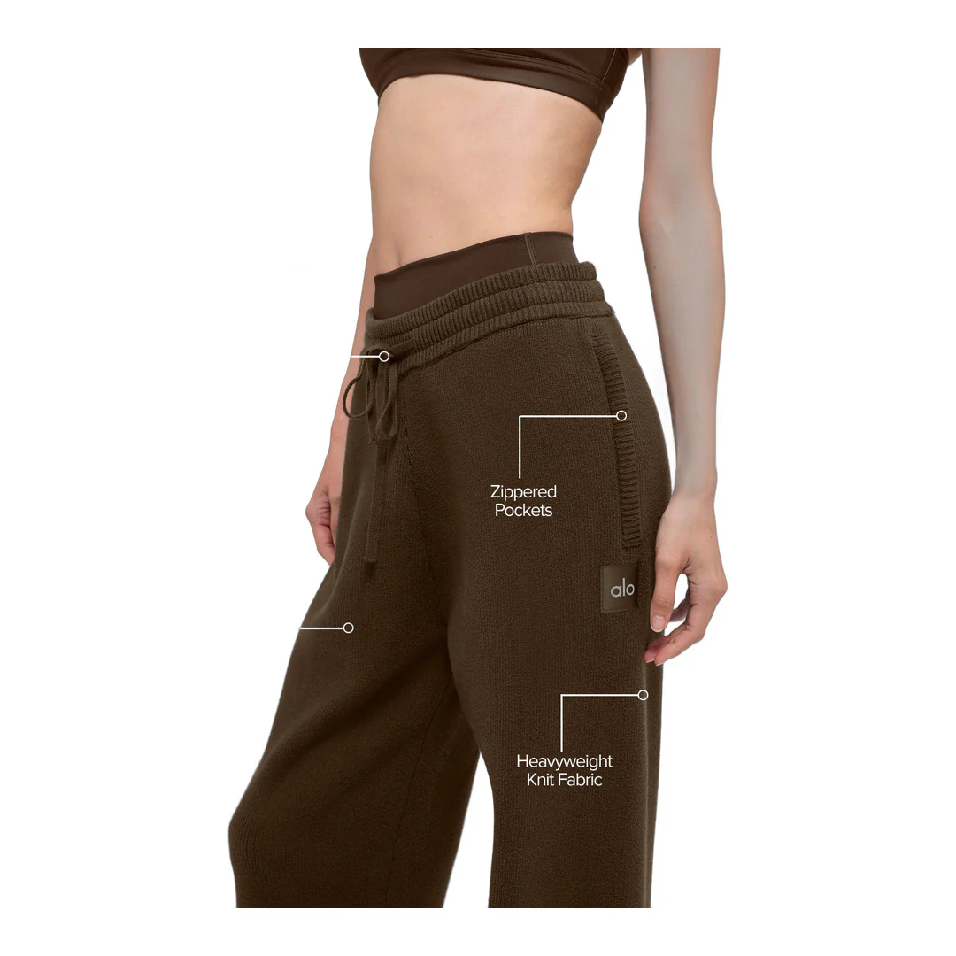 alo Scholar Straight Leg Sweatpant - Espresso - Image 2